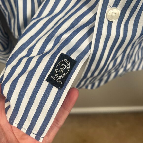 Todd Snyder Slim Fit Summerweight Favorite Button Down Shirt Mens Size XL Blue - Picture 10 of 11